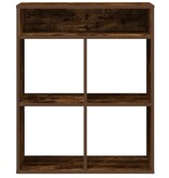 vidaXL Boekenkast 66x31x80 cm bewerkt hout gerookt eikenkleurig