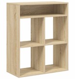 vidaXL Boekenkast 66x31x80 cm bewerkt hout sonoma eikenkleurig