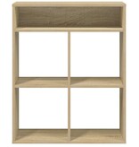 vidaXL Boekenkast 66x31x80 cm bewerkt hout sonoma eikenkleurig