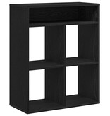 vidaXL Boekenkast 66x31x80 cm bewerkt hout zwart