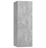 vidaXL Tv-meubels 2 st 30,5x30x90 cm bewerkt hout betongrijs