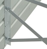 vidaXL Plantenbak verhoogd 129x129x77 cm gegalvaniseerd staal grijs