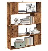 VidaXL Boekenkast / kamerscherm 100x24x124,5 cm oud houtkleurig