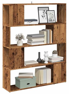 VidaXL Boekenkast / kamerscherm 100x24x124,5 cm oud houtkleurig