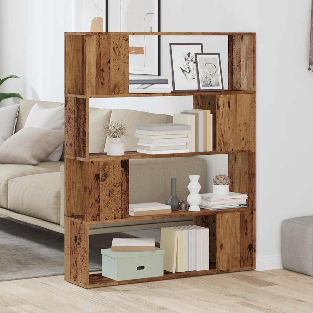 VidaXL Boekenkast / kamerscherm 100x24x124,5 cm oud houtkleurig