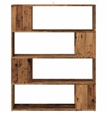 VidaXL Boekenkast / kamerscherm 100x24x124,5 cm oud houtkleurig