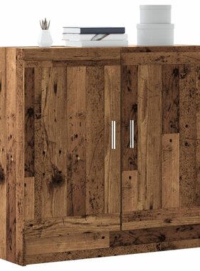 VidaXL Boekenkast 82,5x30,5x80 cm bewerkt hout oud houtkleurig