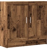 VidaXL Boekenkast 82,5x30,5x80 cm bewerkt hout oud houtkleurig