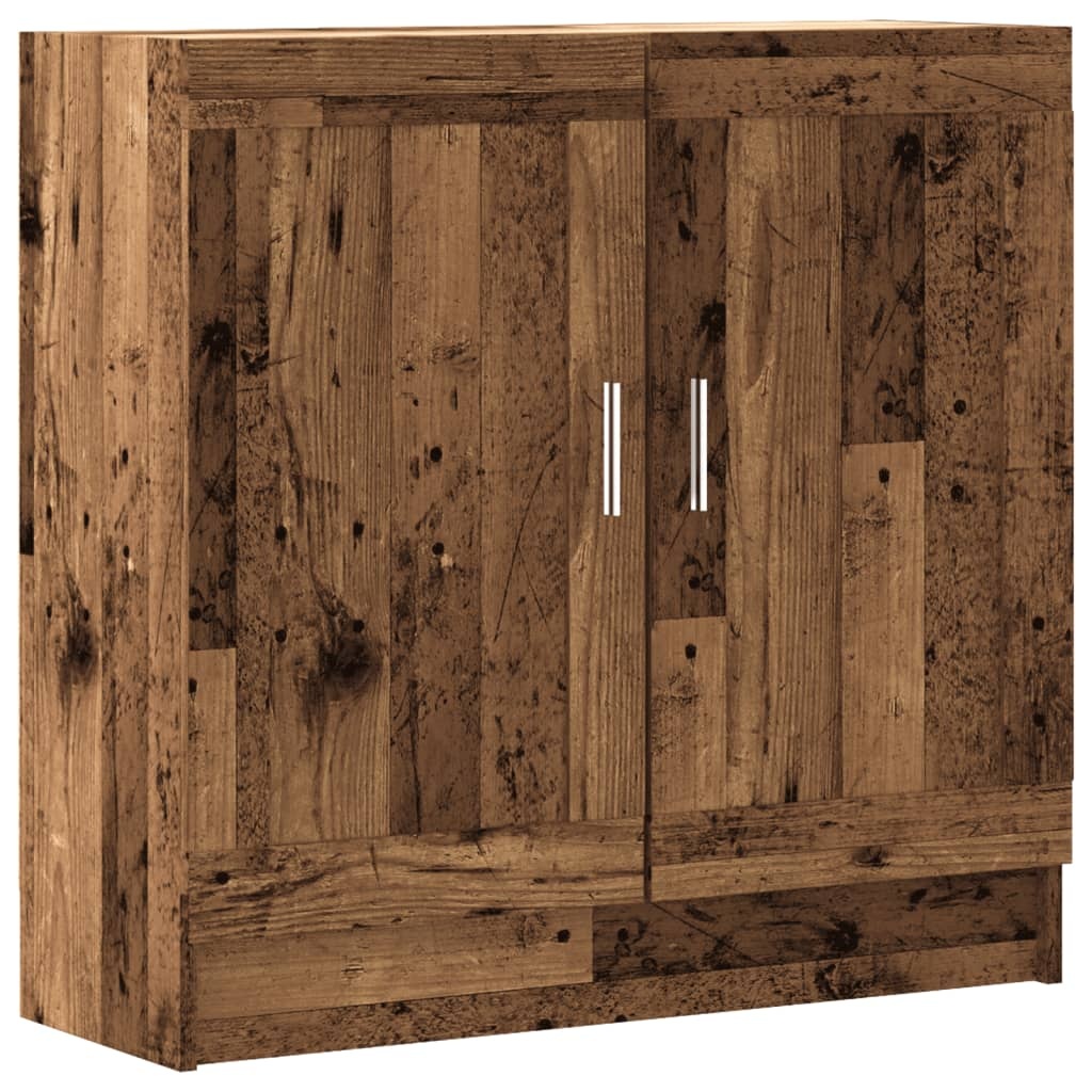 VidaXL Boekenkast 82,5x30,5x80 cm bewerkt hout oud houtkleurig