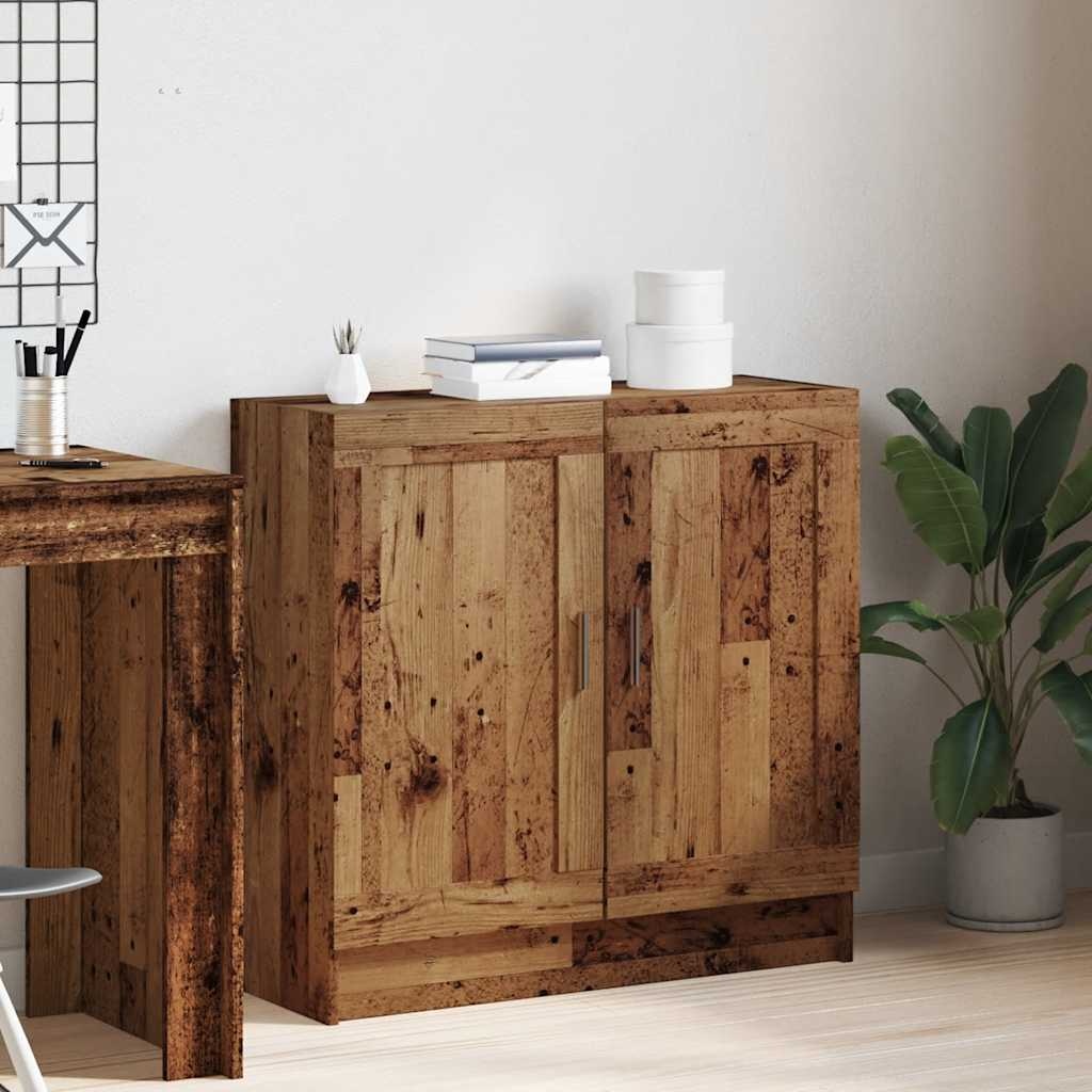 VidaXL Boekenkast 82,5x30,5x80 cm bewerkt hout oud houtkleurig