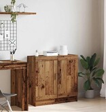 VidaXL Boekenkast 82,5x30,5x80 cm bewerkt hout oud houtkleurig