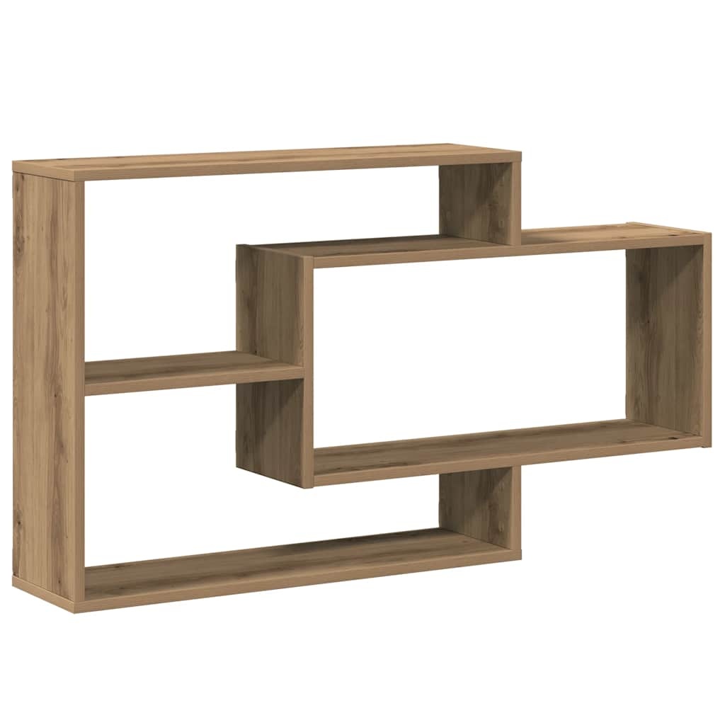 VidaXL Wandschap 104x20x58,5 cm bewerkt hout artisanaal eikenkleurig