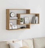 VidaXL Wandschap 104x20x58,5 cm bewerkt hout artisanaal eikenkleurig