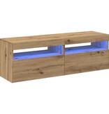 VidaXL Tv-meubels met LED 2 st bewerkt hout artisanaal eiken