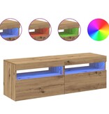 VidaXL Tv-meubels met LED 2 st bewerkt hout artisanaal eiken