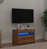 VidaXL Tv-meubel met LED 60x35x40 cm bewerkt hout artisanaal eiken