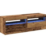 VidaXL Tv-meubels met LED-verlichting 2 st bewerkt hout oud hout