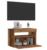 VidaXL Tv-meubel met LED 60x35x40 cm bewerkt hout oud hout