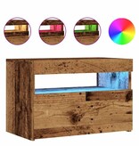 VidaXL Tv-meubel met LED 60x35x40 cm bewerkt hout oud hout