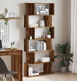 VidaXL Boekenkast 80x24x192 cm bewerkt hout oud houtkleurig