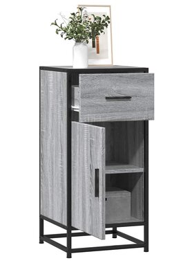 vidaXL Dressoir 35,5x35x76 cm bewerkt hout en metaal grijs sonoma