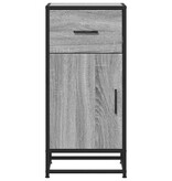 VidaXL Dressoir 35,5x35x76 cm bewerkt hout en metaal grijs sonoma