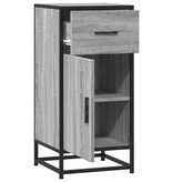 VidaXL Dressoir 35,5x35x76 cm bewerkt hout en metaal grijs sonoma