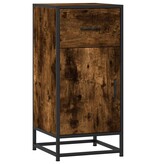 VidaXL Dressoir 35,5x35x76 cm bewerkt hout en metaal gerookt eiken