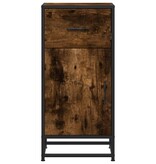 VidaXL Dressoir 35,5x35x76 cm bewerkt hout en metaal gerookt eiken