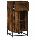 VidaXL Dressoir 35,5x35x76 cm bewerkt hout en metaal gerookt eiken