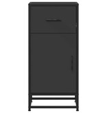 VidaXL Dressoir 35,5x35x76 cm bewerkt hout en metaal zwart