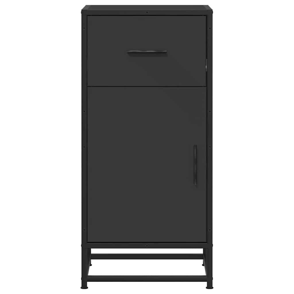 VidaXL Dressoir 35,5x35x76 cm bewerkt hout en metaal zwart