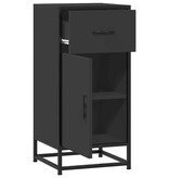 VidaXL Dressoir 35,5x35x76 cm bewerkt hout en metaal zwart