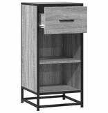 VidaXL Dressoir 35,5x35x76 cm bewerkt hout en metaal grijs sonoma