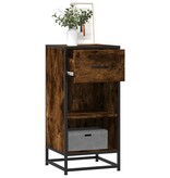 VidaXL Dressoir 35,5x35x76 cm bewerkt hout en metaal gerookt eiken