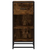 VidaXL Dressoir 35,5x35x76 cm bewerkt hout en metaal gerookt eiken