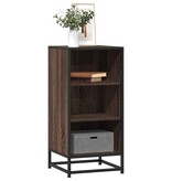 VidaXL Dressoir 35,5x35x76 cm bewerkt hout en metaal bruin eikenkleur