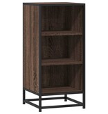VidaXL Dressoir 35,5x35x76 cm bewerkt hout en metaal bruin eikenkleur