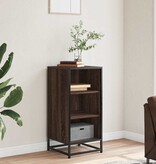 VidaXL Dressoir 35,5x35x76 cm bewerkt hout en metaal bruin eikenkleur