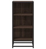 VidaXL Dressoir 35,5x35x76 cm bewerkt hout en metaal bruin eikenkleur