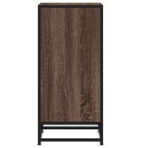 VidaXL Dressoir 35,5x35x76 cm bewerkt hout en metaal bruin eikenkleur