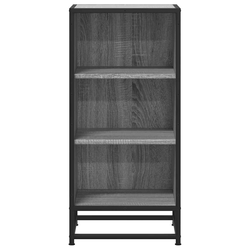 VidaXL Dressoir 35,5x35x76 cm bewerkt hout en metaal grijs sonoma