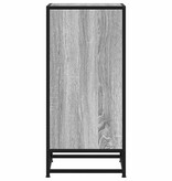 VidaXL Dressoir 35,5x35x76 cm bewerkt hout en metaal grijs sonoma