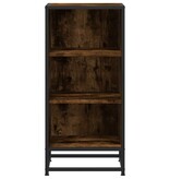 vidaXL Dressoir 35,5x35x76 cm bewerkt hout en metaal gerookt eiken