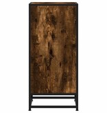 vidaXL Dressoir 35,5x35x76 cm bewerkt hout en metaal gerookt eiken