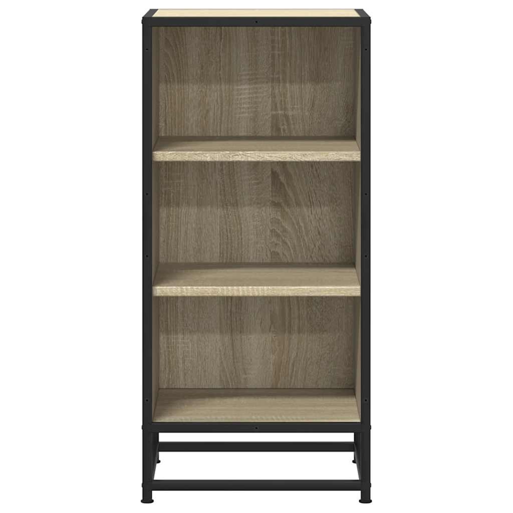 VidaXL Dressoir 35,5x35x76 cm bewerkt hout en metaal sonoma eikenkleur