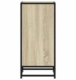 VidaXL Dressoir 35,5x35x76 cm bewerkt hout en metaal sonoma eikenkleur