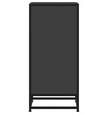 VidaXL Dressoir 35,5x35x76 cm bewerkt hout en metaal zwart