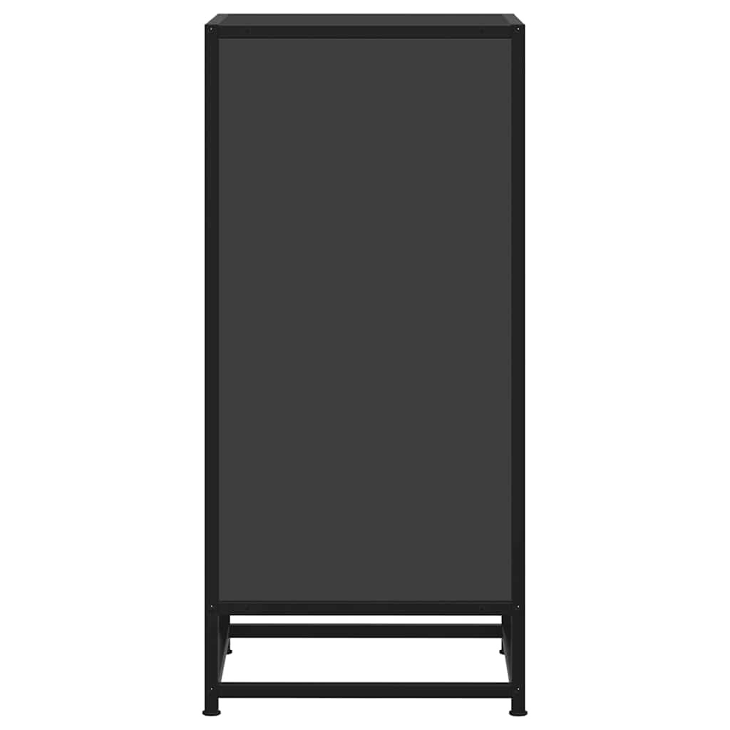 VidaXL Dressoir 35,5x35x76 cm bewerkt hout en metaal zwart