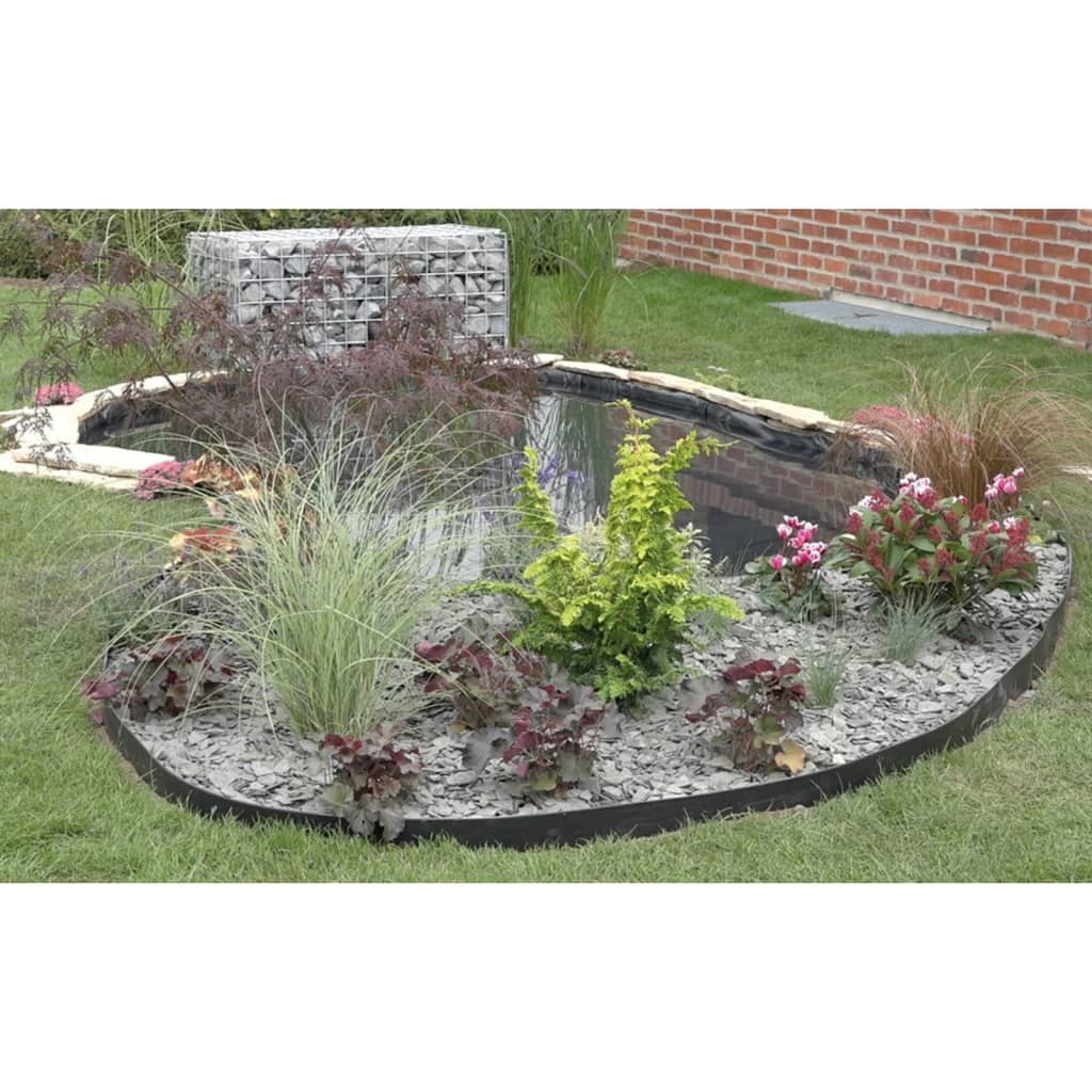 vidaXL Borderrand 7 mm 14cmx15m zwart